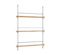 MOEBE Revistero Magazine Shelving Roble-acero inoxidable. 85×115×7 cm. MS.115.1