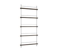 MOEBE Revistero Magazine Shelving Roble ahumado-acero inoxidable. 85x180x7 cm. MS.180.1