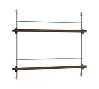 MOEBE Revistero Magazine Shelving Roble ahumado-acero inoxidable. 85x65x7 cm. MS.65.1