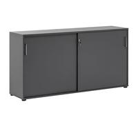 Möbelpartner 701489 Denver - Armario con Puertas correderas, Color Antracita, Aprox. 160,2 x 41 x 84 cm