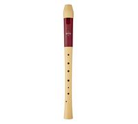 Moeck 1025 Flauto 1 - Flauta dulce soprano (en do, 1 orificio), color beige con anillo rojo