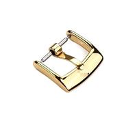 MOEENS Hebilla Reloj de Repuesto 14 16 18 20 mm Accesorios de reloj Hebilla adecuada for Omega Watch Seamaster Speedmaster de Ville Strap Steel Watch Pin Hebilla (Color : Gold 16mm)