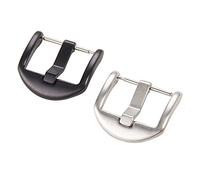 MOEENS Hebilla Reloj de Repuesto Acero inoxidable LASSA LASSA CLASP 18mm 20 mm 22 mm de moda de plata negra reloj universal de la correa de la correa (Color : 18mm Black)