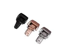 MOEENS Hebilla Reloj de Repuesto Cierre plegable de acero sin costo, oro de plata negra de 20 mm y cierre de acero inoxidable dorado (Color : Rose gold gold)
