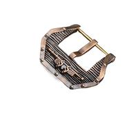 MOEENS Hebilla Reloj de Repuesto Hebilla de bronce, 22 24 26mm Bronce de cuero de bronce adecuado, accesorios de reloj de bronce en relieve (Color : 22MM)