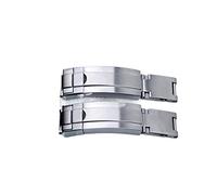 MOEENS Hebilla Reloj de Repuesto Pulsera Tull Hebilla de dientes 9mm Reemplazo de acero inoxidable Glide Lock Lock Lock Despliegue Buckle para Rolex Deepsea Submariner