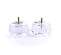 MOEENS Patas para muebles, patas de madera torneadas, 5 unidades, patas de arena para gabinetes, muebles de cristal, patas contemporáneas para muebles (tamaño: 80 mm x 50 mm)