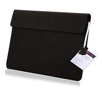 MOELECTRONIX Funda de piel auténtica para tablet CHUWI MiniBook X | Funda de piel con cierre magnético | 1A negro
