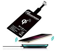 MOELECTRONIX USB tipo C Qi apto para Realme C55 | Receptor inalámbrico de inducción cargador | Receptor de carga