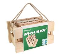 Mölkky Original - Madera de Abedul, 12 Bolos, 1 Palo - Juego de Lanzamiento para Exterior, Jardín, Picnic, Playa, Ocio, Fiesta - Juego Mölkky para Familias, Grupos, 2 o más Jugadores