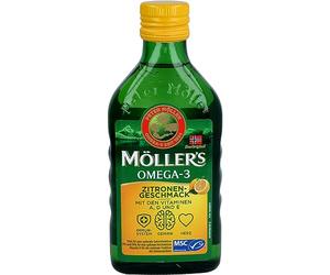 Möller's - Aceite de hígado de bacalao con omega 3 con sabor a limón - Para niños y adultos