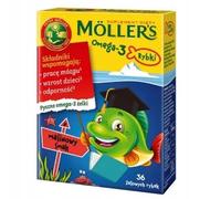 MÖLLER'S Omega-3 Gummy Fish para niños sabor frambuesa