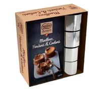 Moelleux, fondants & coulants - Le coffret parfait pour les desserts: Avec 1 livre de recettes et 4 cercles à pâtisserie en métal