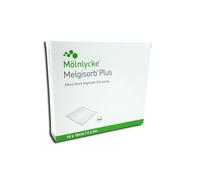 Mölnlycke Melgisorb Plus 10x10 cm | Apósito de Alginato de Calcio Altamente Absorbente para Heridas Exudativas | Alta Resistencia en Húmedo | 10 Unidades.