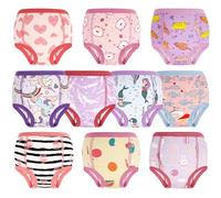 MOEMOE BABY Calzones de entrenamiento, Pantalones de entrenamiento para bebé,10 unidad, 100% Algodón Absorbentes Bragas de Aprendizaje para niños de Ragazzi Morado 4 años