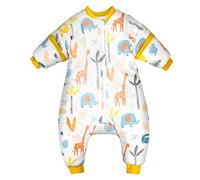 MOEMOE BABY Saco de Dormir con Pies, Saco de Dormir de Invierno 2.5 TOG Saco de Dormir de Bebé con Piernas Mangas Jirafa L/3-5 AÑOS