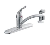 Moen 67430 Chateau Single Handle Kitchen Faucet with Protege Side Spray, Chrome