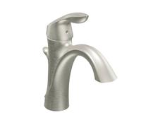 MOEN EVA Cepillado Nquel Une Handle Un solo Handle Fregadero de bao de bao con placa de cubierta opcional y kit de extensin de fregadero de embar