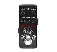 MOEN - Pedal de efectos de guitarra de metal, distorsión, ganancia de nivel bajo, medio, alto, accesorios para guitarra