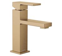 Moen Revyl 84771BZG - Grifo moderno para lavabo de baño con placa opcional y montaje de drenaje con resorte, color dorado bronce