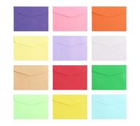 Moendergo 60pcs Mini sobres de colores, 115 x 81 mm 12 sobres de regalo pequeños colores surtidos para Navidad, Acción de Gracias, boda, fiesta de cumpleaños