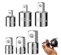 MOERDIFFER Juego de 4 adaptadores de vaso para carraca, adaptador de 1/4" a 3/8", 3/8" a 1/4", 3/8" a 1/2", 1/2" a 3/8", 1/2" a 1/4", 1/4" a 1/2" para llaves de carraca
