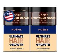 Moerie Mascarilla hidratante cabello Mineral crece pelo y reparación capilar - tratamiento hidratante cabello - cabello más largo y grueso- producto vegano - sin parabenos ni silicona - 100 ml X2