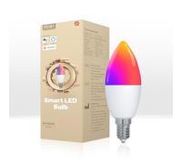 MOES Bombilla Inteligente Led E14 Wifi y Matter,RGB 2700K-6500K Regulable Calida/Blanco Frio, Compatible Con Alexa/Google Home,Apple HomeKit,Smart Things