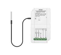 MOES Módulo de Interruptor Inteligente WiFi con Sensor de Temperatura Impermeable, Controlador de Doble Salida, aplicación Smart Life Control Remoto inalámbrico, Funciona con Alexa Google Home