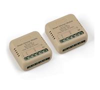 MOES Módulo interruptor regulador WiFi 2,4 GHz mini, interruptor regulador LED inteligente empotrado compatible con aplicación Smart Life Tuya control remoto, Alexa y Google Home, 1 gang 2 piezas