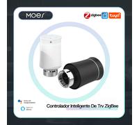 MOES TRV ZigBee 3,0 Tuya nueva válvula actuadora de radiador termostato inteligente programable calentador de temperatura Control de voz Alexa 1PCS Black Valve