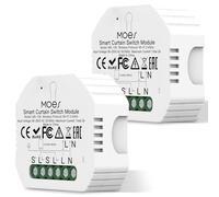 MOES Tuya WiFi Alexa Smart Interruptor de persiana Módulo, 2 unidades
