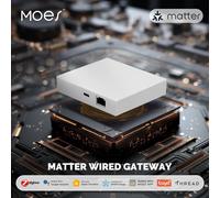 MOES Tuya Zigbee Matter Thread Gateway Smart Home Bridge Matter Hub compatible con Control de voz Siri Homekit Smartthings Google Alexa Matter wired gateway