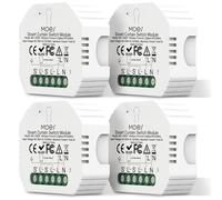 MOES Tuya Zigbee RF433 - Interruptor inteligente de persiana enrollable, módulo de relé, temporizador para motor de persianas, compatible con Alexa Google Smart Life【Tuya ZigBee Hub requerido】