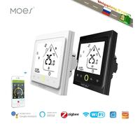 MOES WiFi agua/termostato de calefacción de suelo eléctrico controlador de temperatura de caldera de Gas inteligente Alexa tuya Google Voice zigbee Control WIFI Black