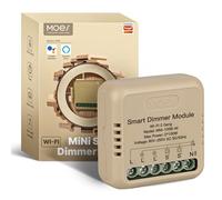 MOES WiFi Módulo de Dimmer LED Inteligente, Diseño mini, Soporta control de voz de Alexa/Google Assistant, Solo red de 2.4Ghz, 2 GANG