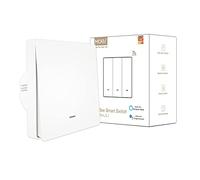 MOES ZigBee Interruptor de luz inteligente No requiere cable neutro, No necesita condensador, Control app Smart Life Tuya, Funciona Alexa Google Home, requiere Tuya ZigBee Hub, 1 Gang, Blanco