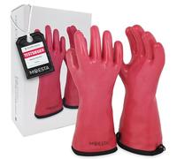 Moesta BBQ 20019 HeatPro Gloves - Guante para barbacoa (silicona, resistente al calor hasta 250 °C, lavable, talla XL, 10 unidades), color rosa