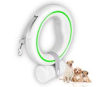moestar UFO Correa Perro Extensible Manos Libres con Soporte para Bolsa de Caca 360° Sin Enredos Pausa del Freno con Una Mano 3 Metros Fuerte Cinta Nylon con Perros Pequeños Medianos de hasta 30KG