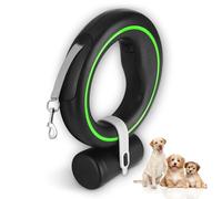 moestar UFO - Correa retráctil para Perro, 360°, sin enredos, Bloqueo de Pausa de Freno con una Sola Mano, Correa Extensible para Perro con Soporte para Bolsa de excrementos, Cinta de Nailon