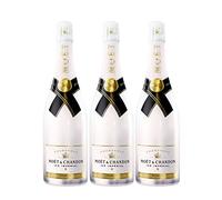 Moët & Chandon Champagne Ice Impérial Blanc - Variedades de uva Pinot Meunier, Pinot Noir, Chardonnay - Juego de 3 750 mililitros
