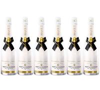 Moët & Chandon Champagne Ice Impérial Blanc - Variedades de uva Pinot Meunier, Pinot Noir, Chardonnay - Juego de 6 750 mililitros