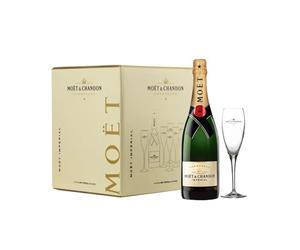 Moët & Chandon Moët & Chandon Champagne Impérial Brut 12% Vol. 6X0,75L In Giftbox With 6 Glasses - 4500 ml
