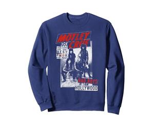 Mötley Crüe Bad Boys of Hollywood Sudadera, Unisex para Adultos, Azul Marino, L