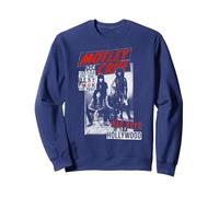 Mötley Crüe Bad Boys of Hollywood Sudadera, Unisex para Adultos, Azul Marino, XL