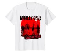 Mötley Crüe - Dogs of War Camiseta, Niños, Blanco, 6 años