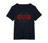 Mötley Crüe Pentagram Logo Camiseta, Mujer Tallas Grandes, Negro, 5XL Grande