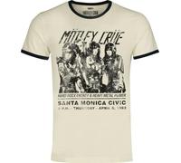 Mötley Crüe Santa Monica - Ringer Shirt Hombre Camisetas Ringer Blanco Roto 4XL 100% algodón Regular