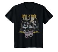 Mötley Crüe Theatre Vintage Camiseta, Niños, Negro, 2 años