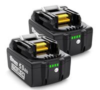 MoeuGreenBattX Batería de Repuesto para Makita 18v: 5.0Ah Ion de Litio batería Original de Repuesto para Makita - Compatible con BL1850B BL1850 BL1860B BL1860 194205-3 LXT-400 (2-Unidades)